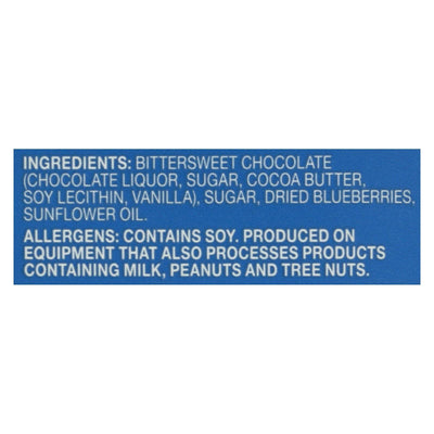 Endangered Species Natural Chocolate Bars - Dark Chocolate - 72 Percent Cocoa - Blueberries - 3 Ounce Bars - Case Of 12