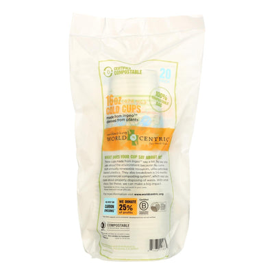 World Centric Compostable Clear - Case Of 12 - 16 Ounce