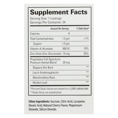 An image displaying Quantum Research Cold Season Plus Zinc - Cherry - 24 Lozenges by Quantum Research