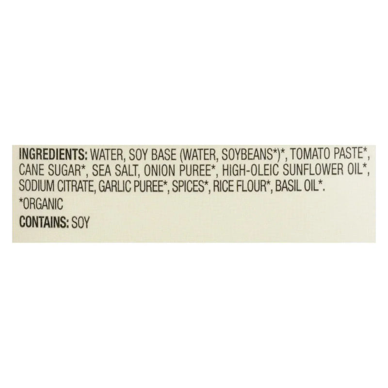 An image displaying Pacific Natural Foods Tomato Basil Soup - Creamy - Case Of 12 - 32 Ounce. by Pacific Natural Foods