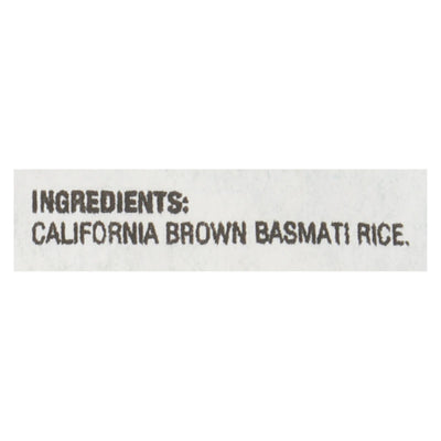 Lundberg Family Farms Brown Basmati Rice - Case Of 25 Lbs - Orca Market