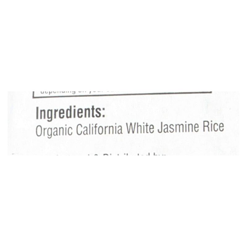 Lundberg Family Farms Organic Jasmine White Rice - Case Of 25 Lbs - Orca Market