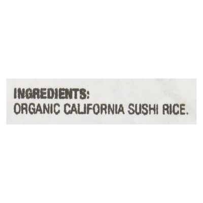 Lundberg Family Farms Organic Sushi Short Grain White Rice - Case Of 25 Lbs - Orca Market