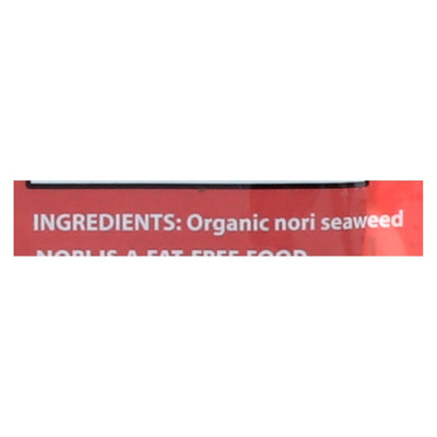 Emerald Cove Organic Pacific Sushi Nori - Toasted - Silver Grade - 10 Sheets - Case Of 6 - Orca Market