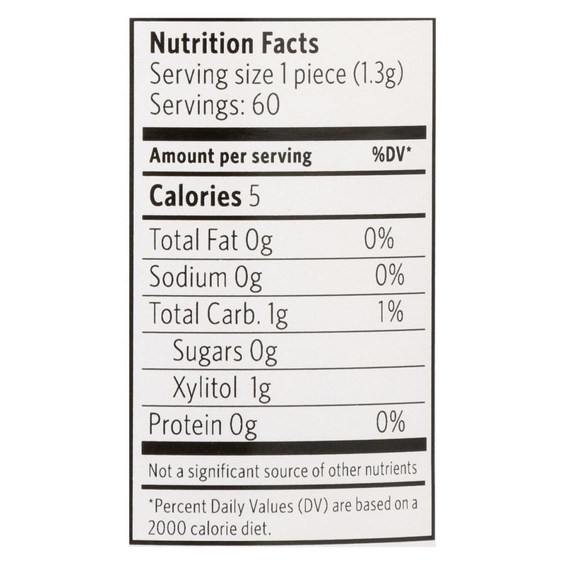 Xylichew Chewing Gum - Sugar Free Peppermint - 60 Piece Jar - Case Of 4 - Orca Market