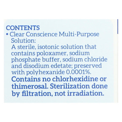 Clear Conscience Multi Purpose Contact Lens Solution - Travel Size - 3 Oz - Orca Market