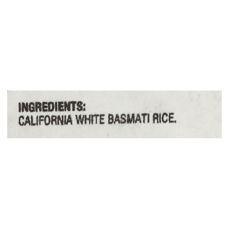 Lundberg Family Farms California White Basmati Rice - Case Of 25 Lbs - Orca Market