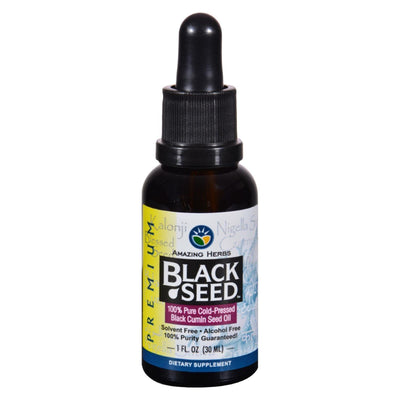 Amazing Herbs - Black Seed Oil - Cold Pressed - Premium - 1 Fl Oz - Orca Market