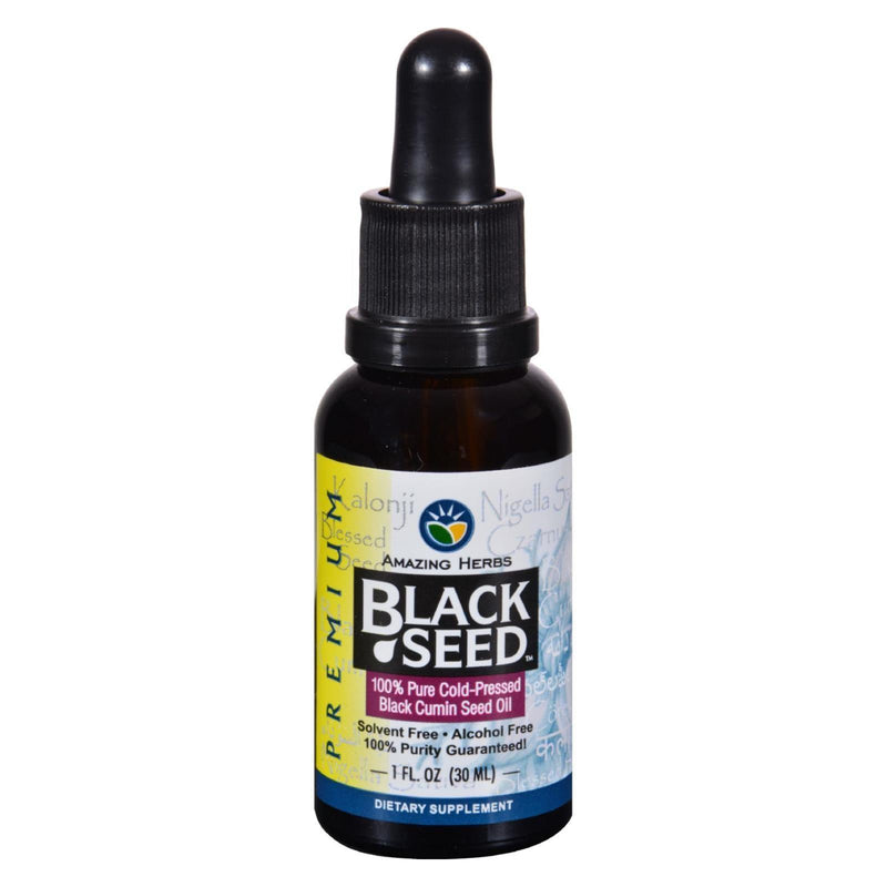 Amazing Herbs - Black Seed Oil - Cold Pressed - Premium - 1 Fl Oz - Orca Market