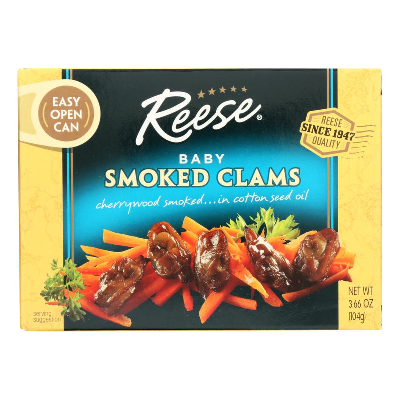 Reese Baby Clams - Smoked - 3.66 Ounce - Case Of 10