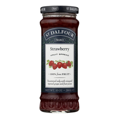 An image displaying St Dalfour Fruit Spread - Deluxe - 100 Percent Fruit - Strawberry - 10 Ounce - Case Of 6 by St Dalfour