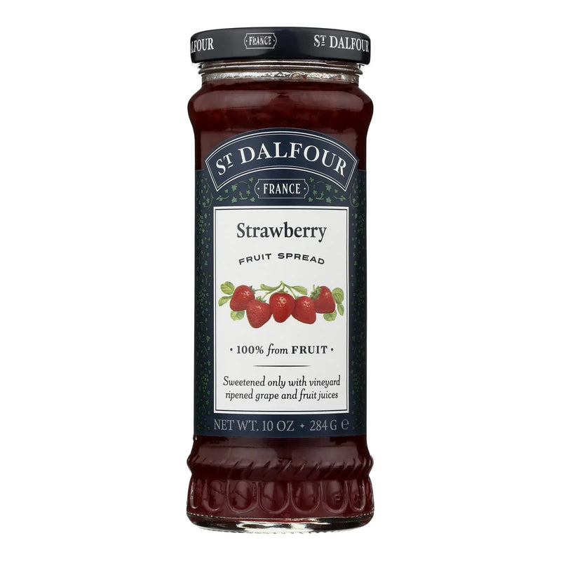 An image displaying St Dalfour Fruit Spread - Deluxe - 100 Percent Fruit - Strawberry - 10 Ounce - Case Of 6 by St Dalfour