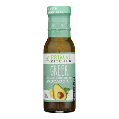 An image displaying Primal Kitchen Greek Vinaigrette - Avocado Oil And Organic Oil - Case Of 6 - 8 Ounce. by Primal Kitchen