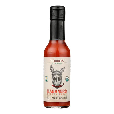 An image displaying O'brothers Hot Sauce Habanero Pepper Sauce - Case Of 12 - 5 Ounce by O'brothers Hot Sauce