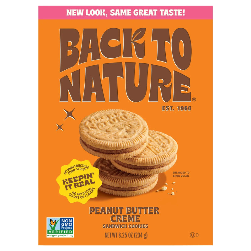 Back To Nature - Cookies Sndwch Peanut Btr - Case Of 6-8.25 Ounce