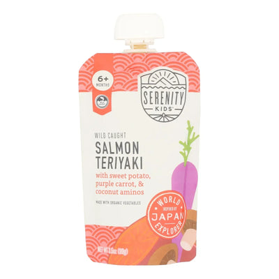 An image displaying Serenity Kids - Pouch Salmon Teriyaki - Case Of 6-3.5 Ounce by Serenity Kids