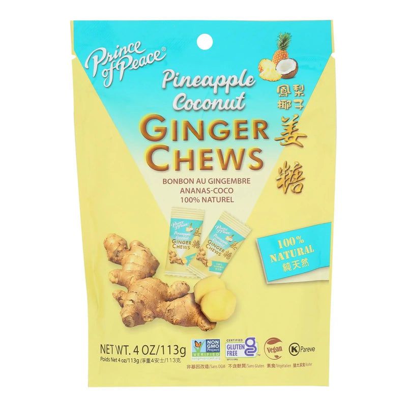 Prince Of Peace - Ginger Chews Pineap Cnut - Ea Of 1-4 Oz