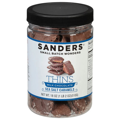 An image displaying Sanders - Crmls Mlk Choc Ssalt Thns - Cs Of 6-18 Oz by Sanders
