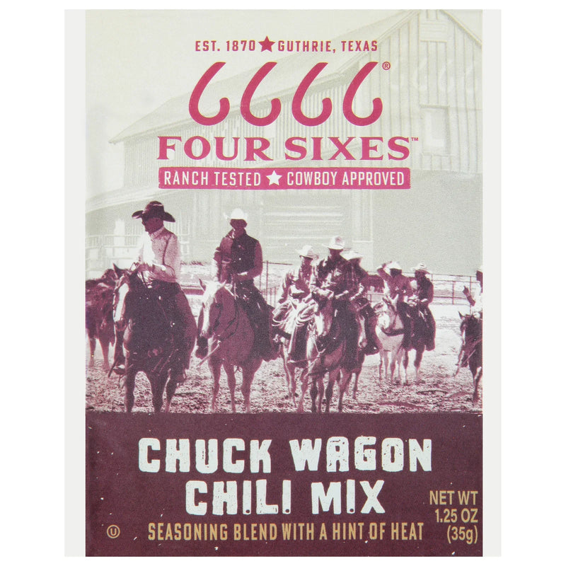 Four Sixes - Mix Chuck Wagon Chili - Cs Of 12-1.25 Oz