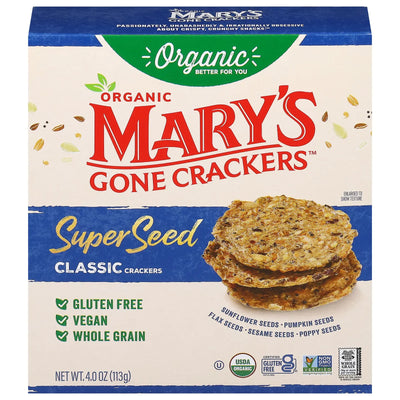 An image displaying Mary's Gone Crackers - Crcker Organic Spr Sd Clsc - Case Of 6-4 Ounce by Mary's Gone Crackers