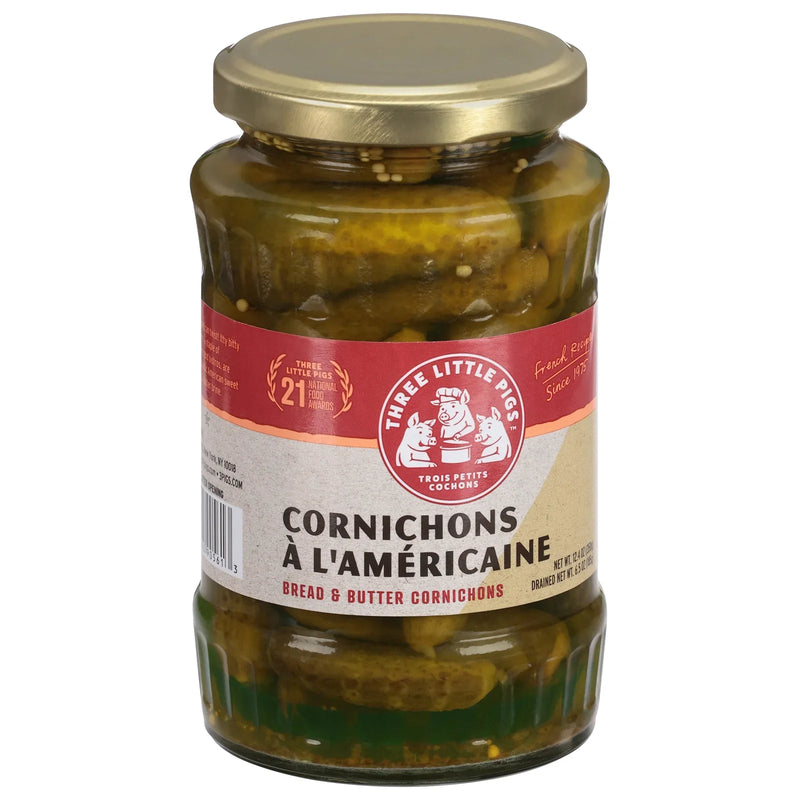 Trois Petits Cochons - Cornichons Bread Butter - Case Of 12-12.4 Ounce