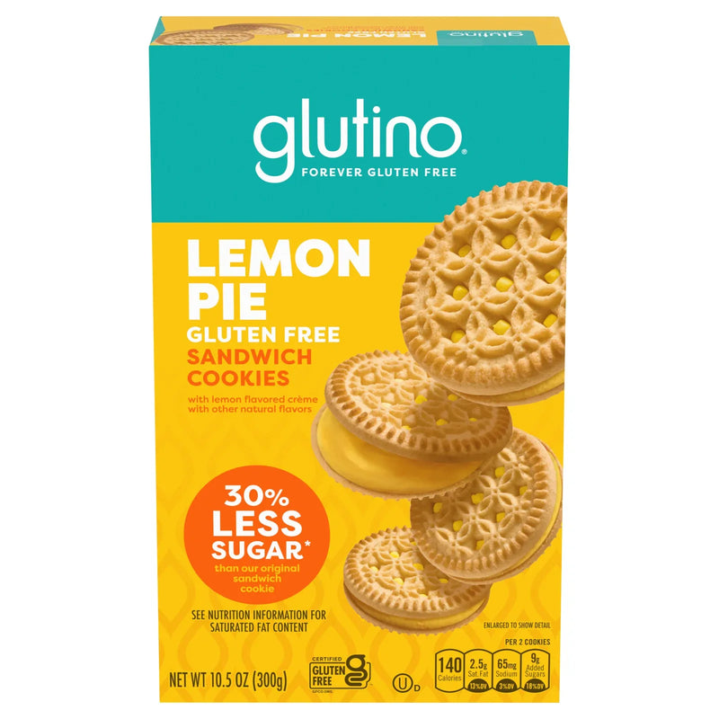 An image displaying Glutino - Cookie Lemon Pie - Case Of 8-10.5 Ounce by Glutino