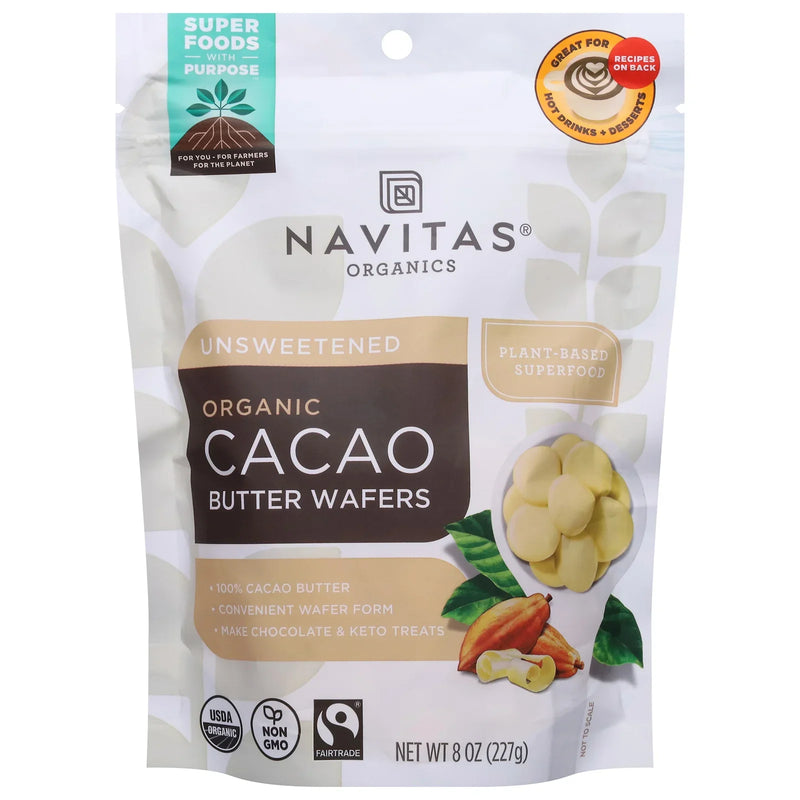 Navitas Organics - Wafers Og1 Cacao Butter - Case Of 6-8 Ounce