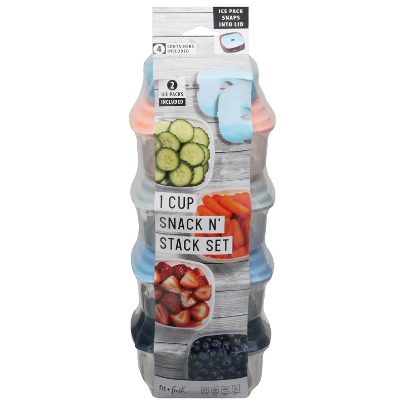 Fit & Fresh - Snck Set 1 Cups Lds Icpak - 5 Count