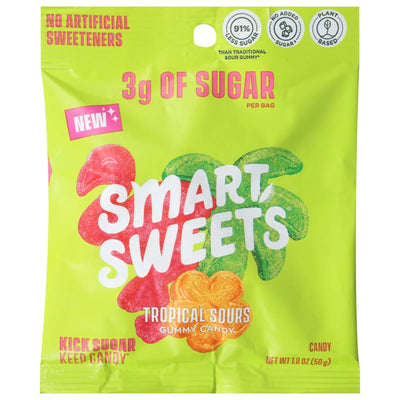 An image displaying Smartsweets - Gummies Tropical Sours - Case Of 14-1.8 Ounce by Smartsweets