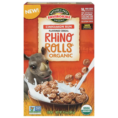 An image displaying Nature's Path-envirokidz - Cereal Organic Rhino Rolls - Case Of 12-9.5 Ounce by Nature's Path-envirokidz