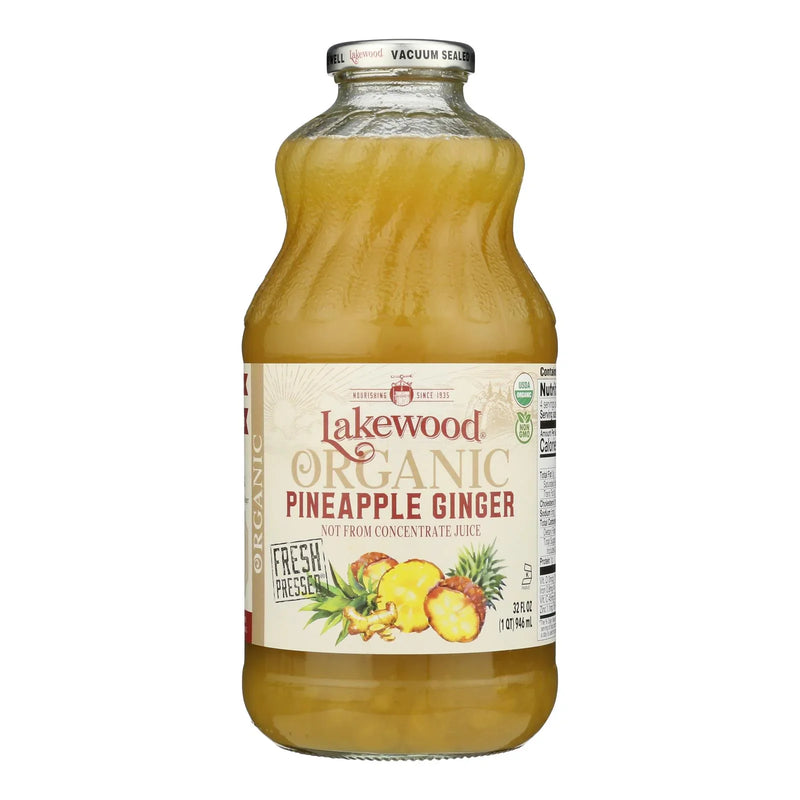 Lakewood - Juice Pineapple Ginger - Case Of 6 - 32 Oz