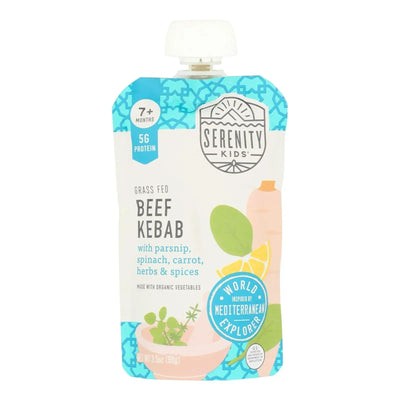 An image displaying Serenity Kids - Pouch Beef Kebab W Veg - Case Of 6-3.5 Ounce by Serenity Kids