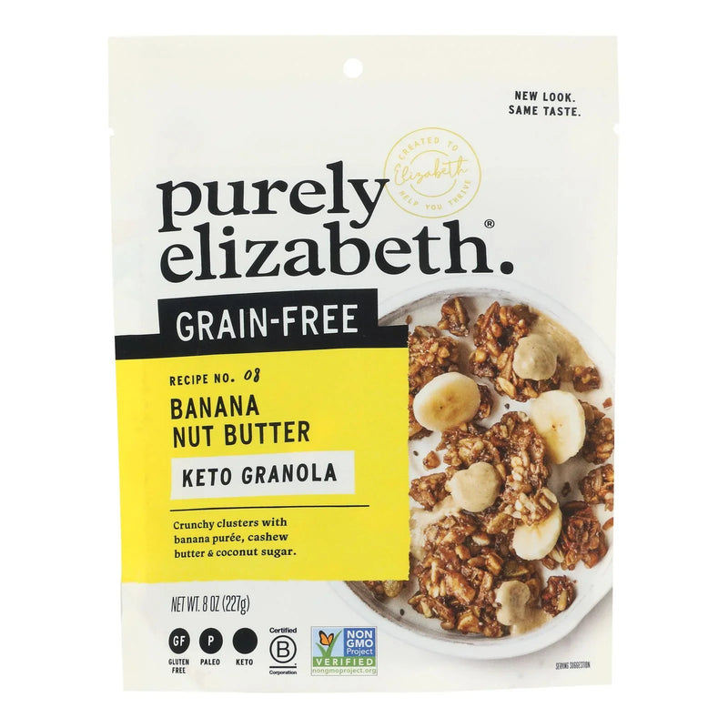 Purely Elizabeth Grain-free Granola - Banana Nut Butter - Case Of 6 - 8 Ounce.