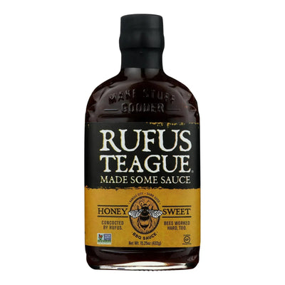 An image displaying Rufus Teague Bbq Sauce - Honey Sweet - Case Of 6 - 16 Ounce. by Rufus Teague