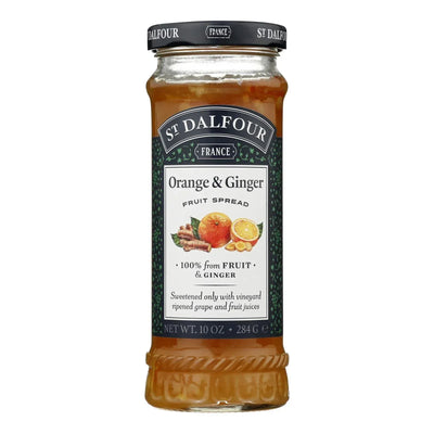 An image displaying St Dalfour Fruit Spread - Deluxe - 100 Percent Fruit - Ginger And Orange Marmalade - 10 Ounce - Case Of 6 by St Dalfour