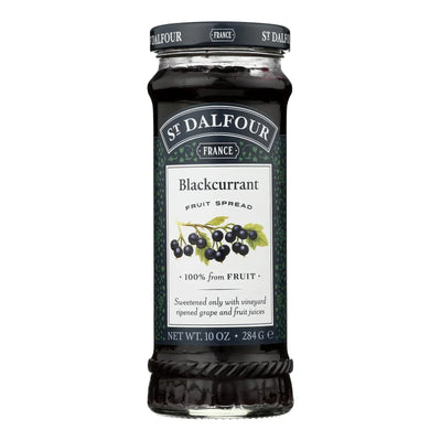 An image displaying St Dalfour Fruit Spread - Deluxe - 100 Percent Fruit - Black Currant - 10 Ounce - Case Of 6 by St Dalfour