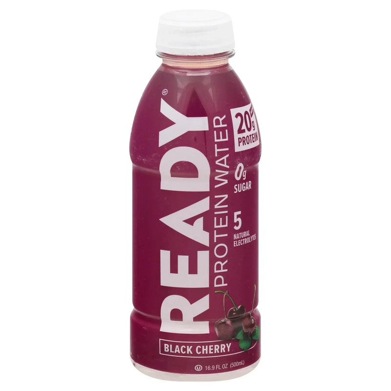 An image displaying Ready Water - Water Protein Blk Cherry - Case Of 12-16.9 Ounce by Ready Water