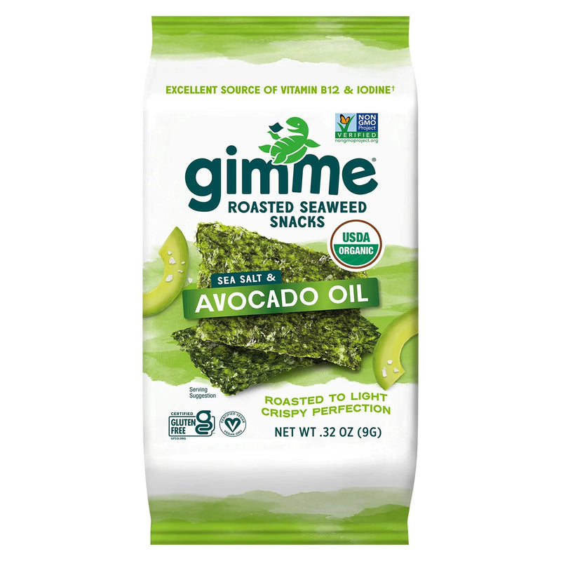 Gimme Seaweed Snacks - Seaweed Snck Organic Ss &avoc - Case Of 12-.32 Ounce