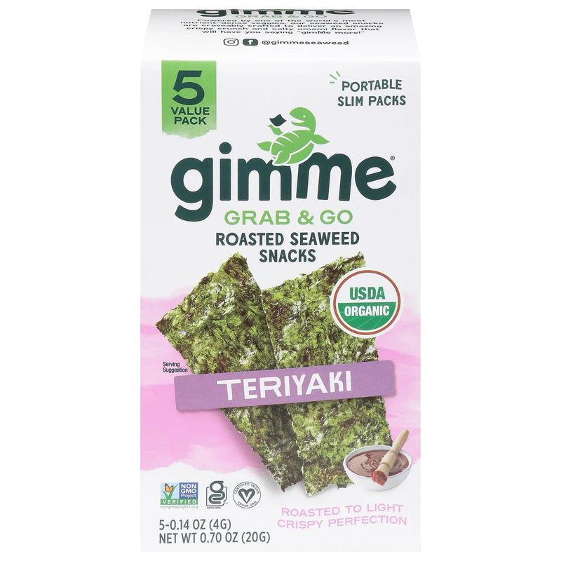 Gimme Seaweed Snacks - Seaweed Snk Organic Tryki 5pk - Case Of 6-5/.14 Ounce