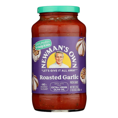 An image displaying Newman's Own - Pasta Sauce Roasted Garlic - Case Of 8 - 24 Ounce by Newman's Own