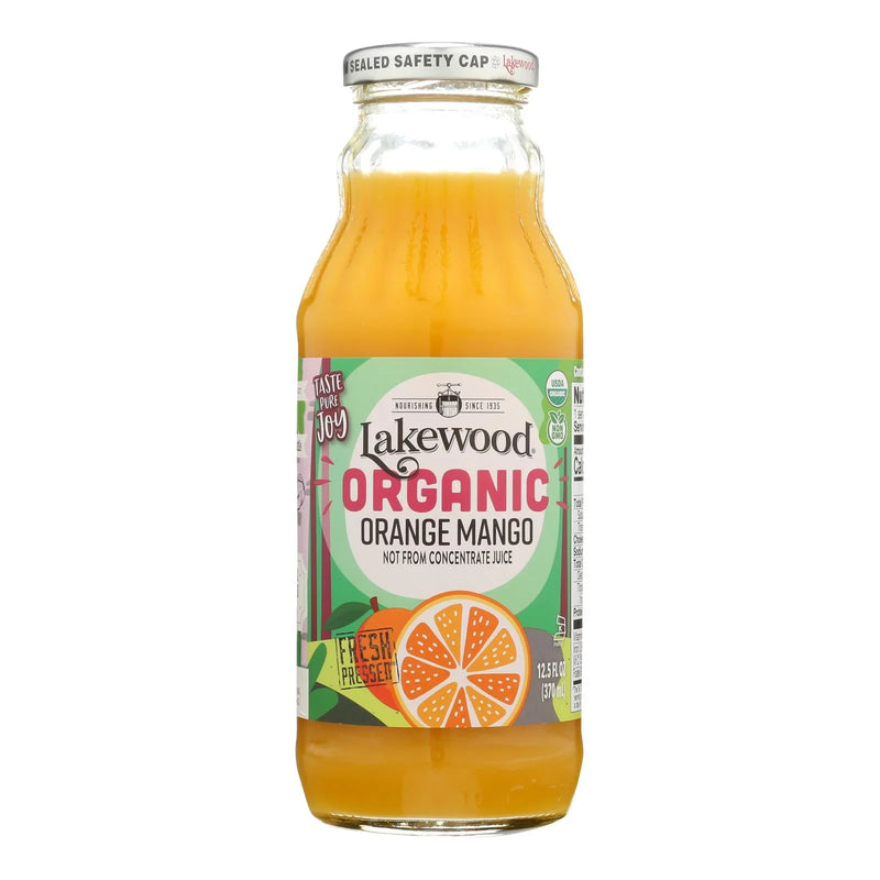 Lakewood Organic Orange Mango Juice - Mango - Case Of 12 - 12.5 Fl Oz.