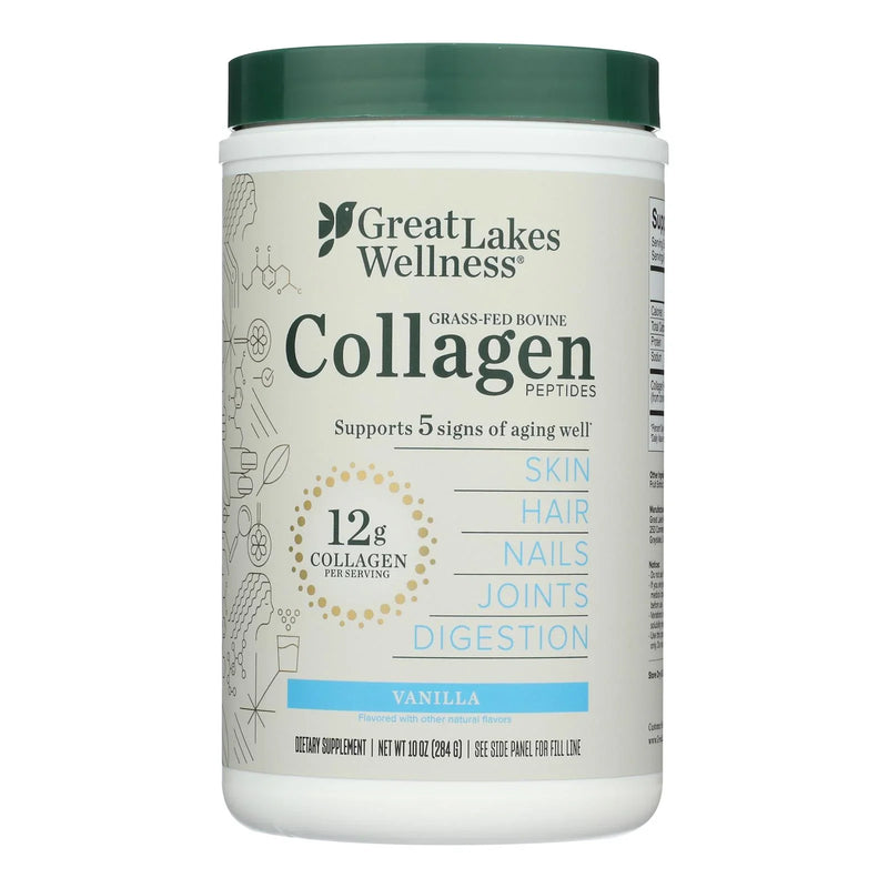 Great Lakes Wellness - Collagen Peptds Vanilla - 10 Ounce