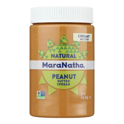 An image displaying Maranatha Creamy No-stir Peanut Butter With Salt - Case Of 6 - 16 Oz by Maranatha Natural Foods