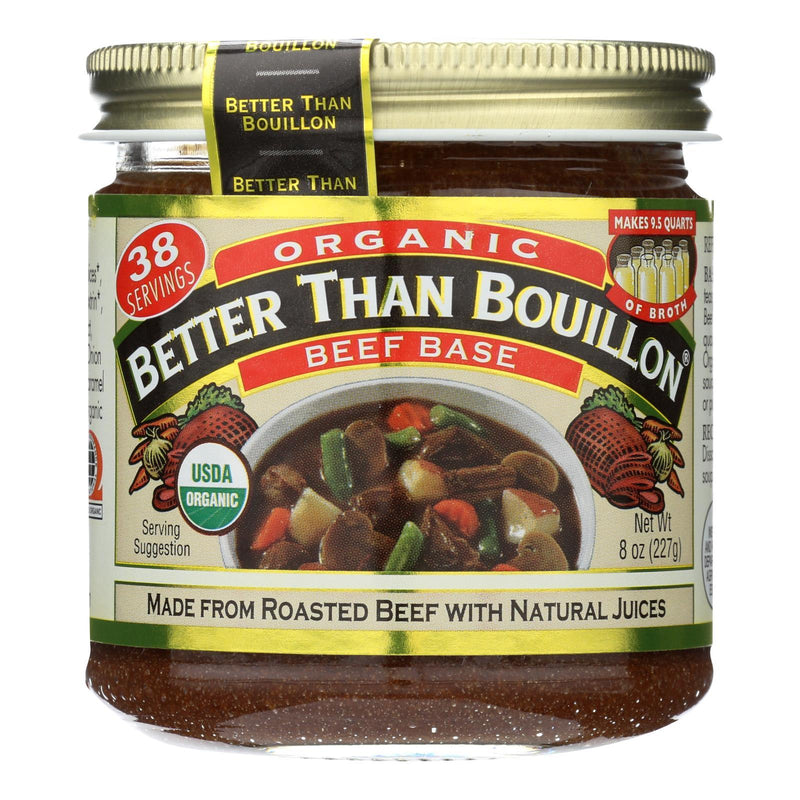 Better Than Bouillon Organic Seasoned - Beef Base - Case Of 6 - 8 Ounce.