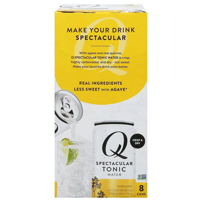 An image displaying Q Drinks - Tonic Water 8 Pack - Case Of 3-8/7.5 Ounce by Q Drinks