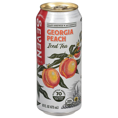 An image displaying Seven Teas - Tea Organic Georgia Peach - Case Of 12-16 Ounce by Seven Teas