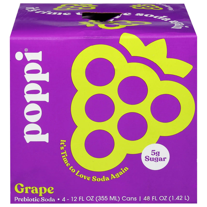 Poppi - Prebio Soda Grape - Cs Of 6-4/12 Fz