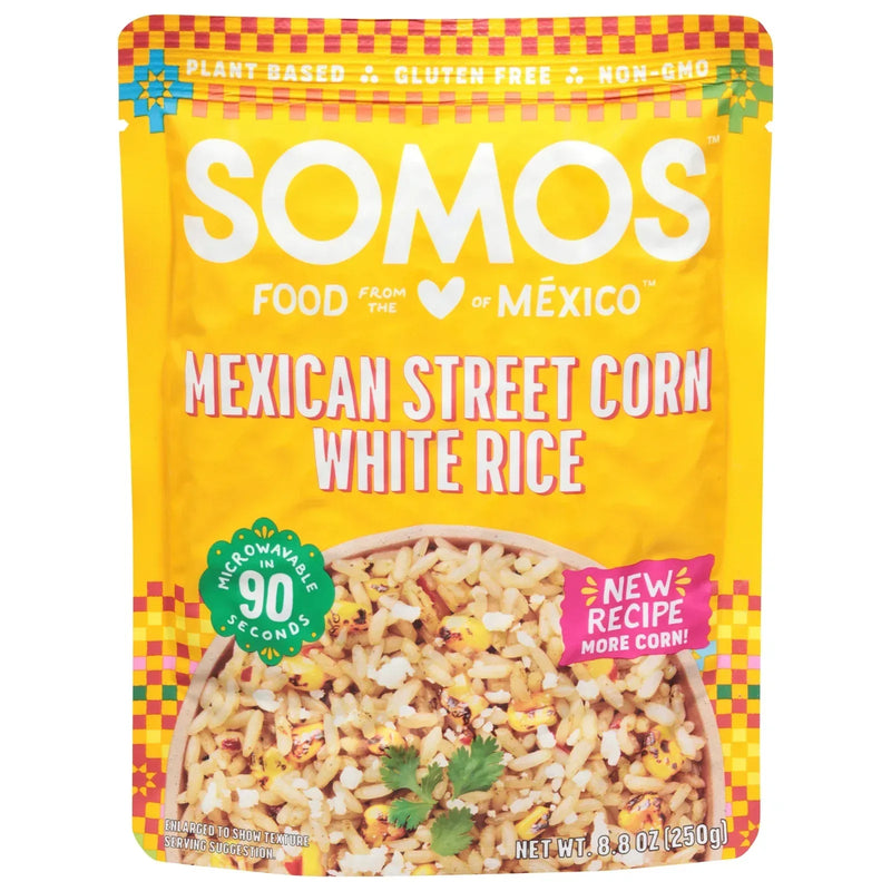 An image displaying Somos - Rice Rth Wht Mexican Corn - Case Of 6-8.8 Ounce by Somos