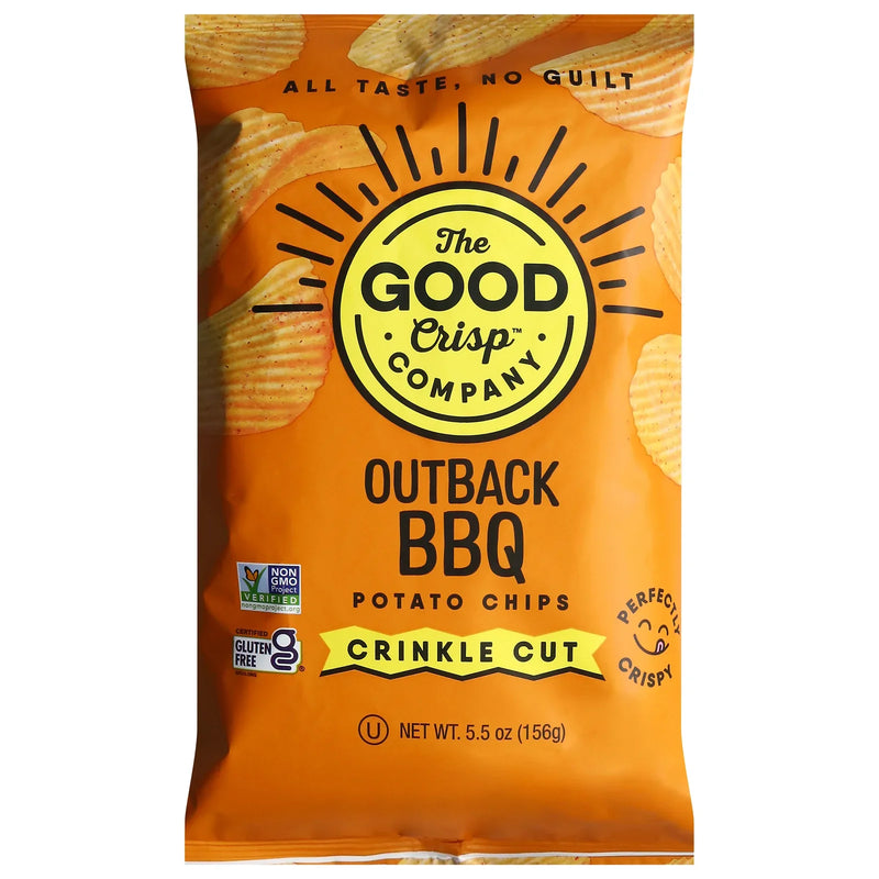The Good Crisp Company - Pot Chp Crinkle Bbq - Case Of 12-5.5 Ounce