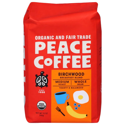 An image displaying Peace Coffee - Coff Organic Birchwood Blnd - Case Of 6-12 Ounce by Peace Coffee